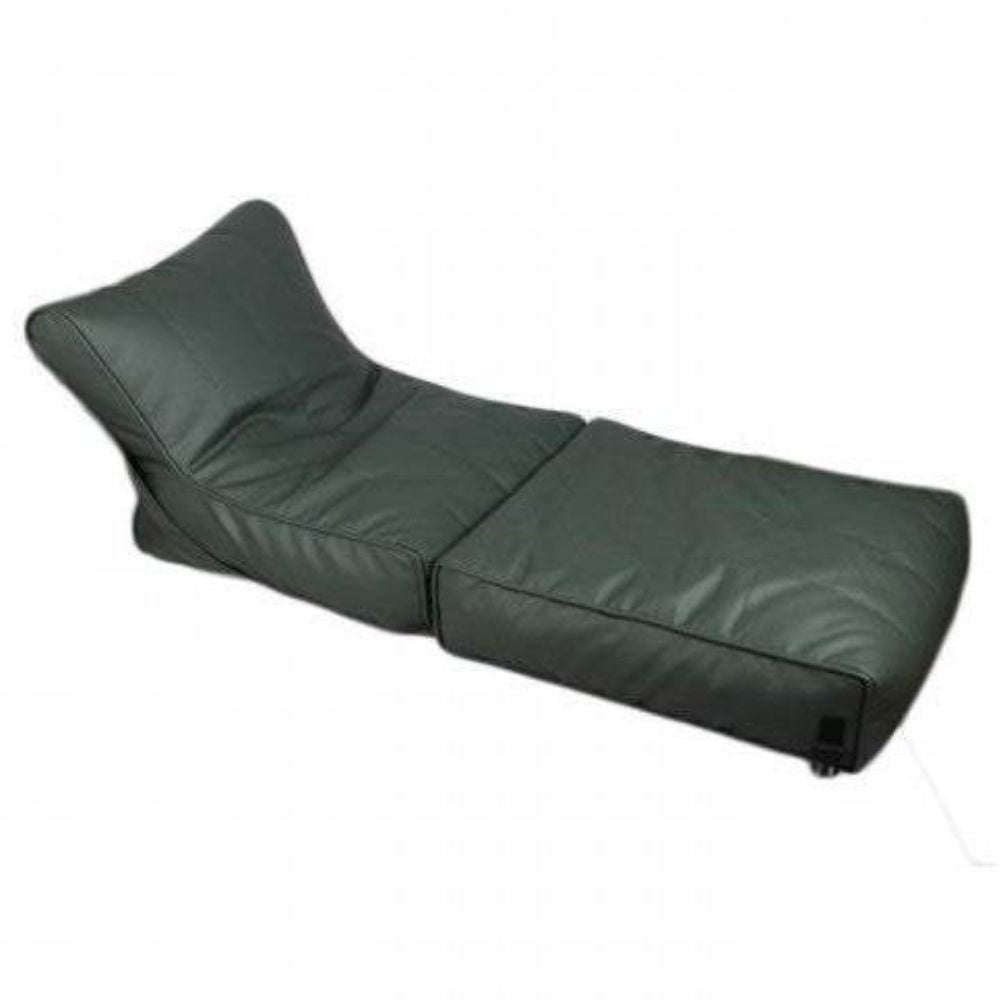 Wallow Flip-Out Lounger Leather Bean Bag Bed Chair Sofa - Relaxsit