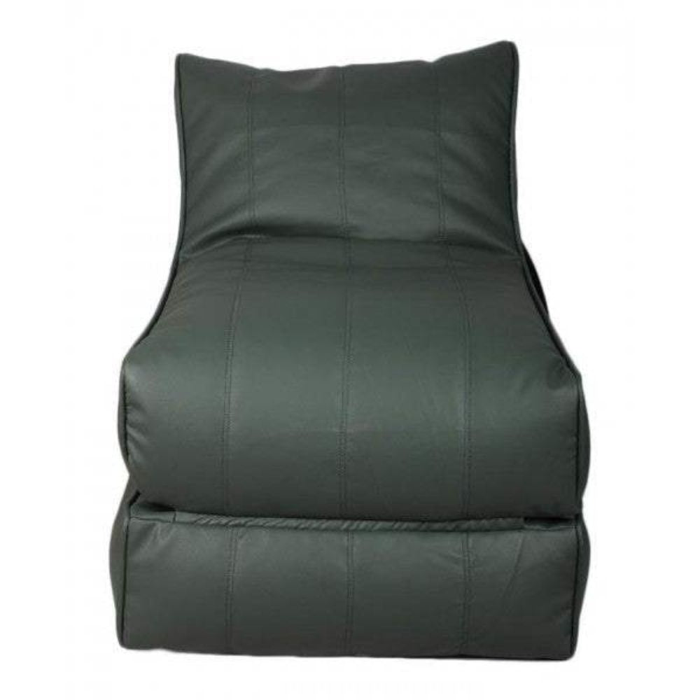 Wallow Flip-Out Lounger Leather Bean Bag Bed Chair Sofa - Relaxsit
