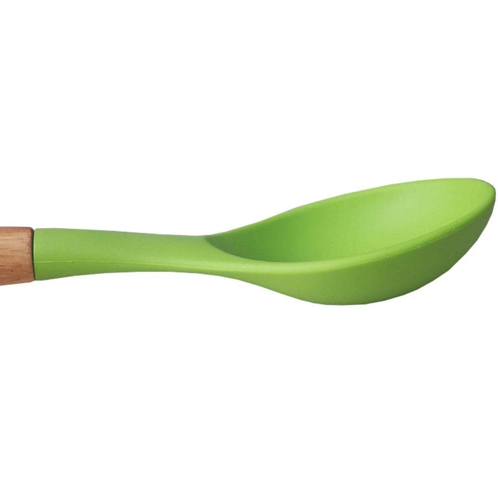 Silicone Cooking Spoon - Bamboo Handle Cooking Spoon - Relaxsit