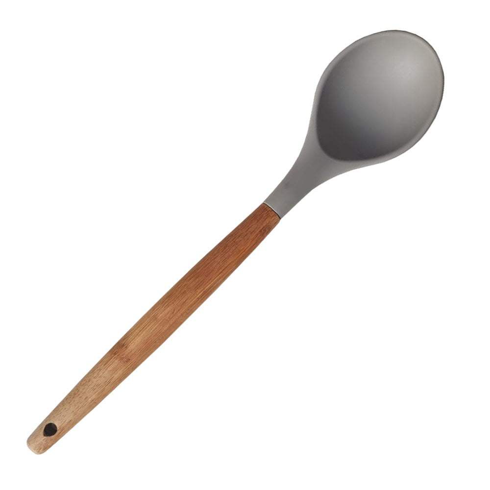Silicone Cooking Spoon - Bamboo Handle Cooking Spoon - Relaxsit